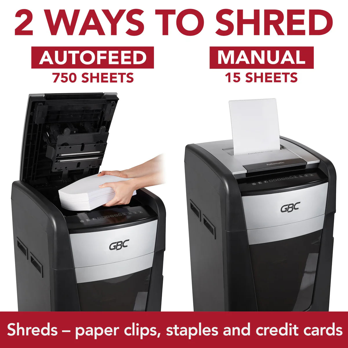 GBC 750M Commercial Autofeed+ Micro Cut Shredder