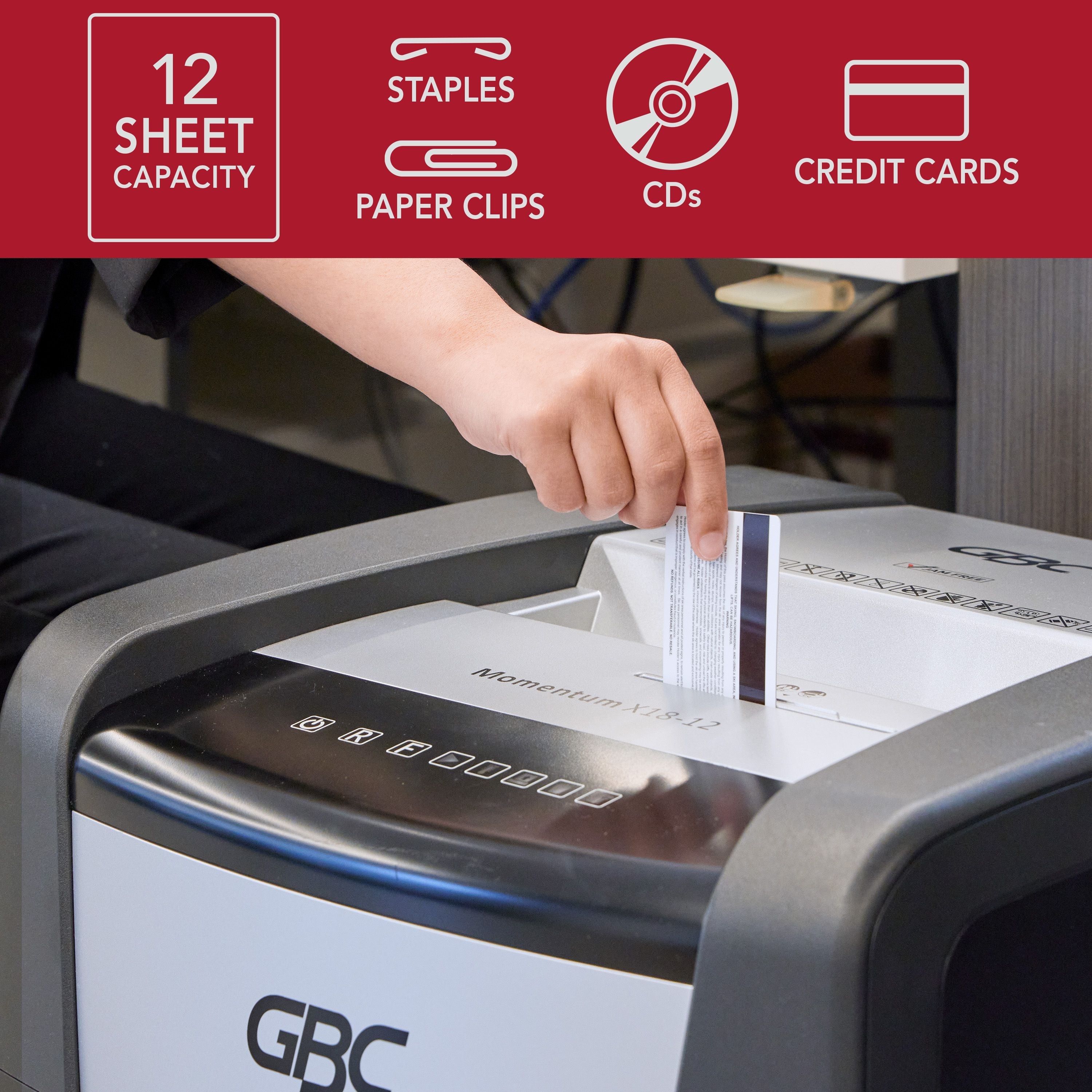 GBC M12-12 Momentum Micro Cut Paper Shredder