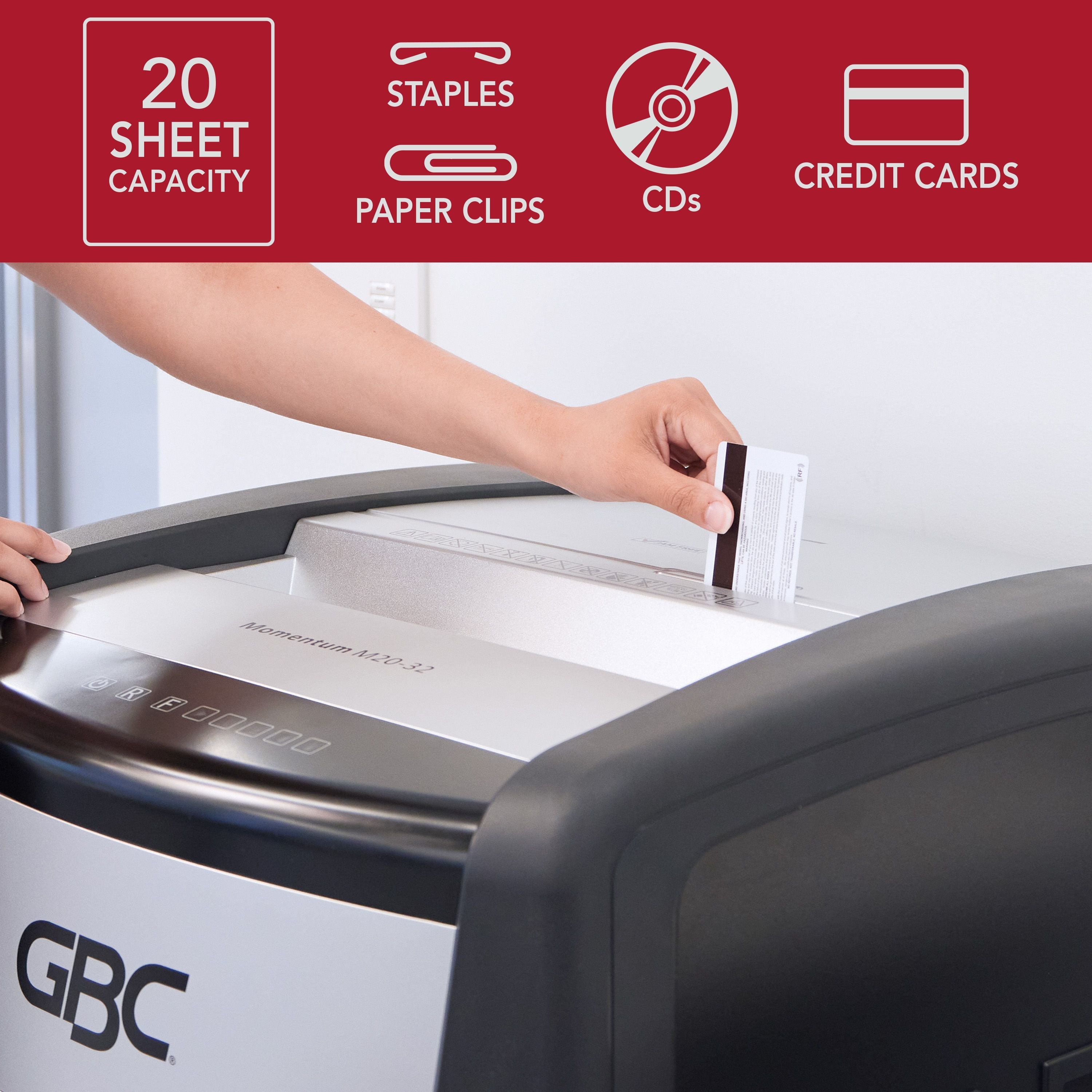GBC M20-32 Momentum P-5 Micro Cut Paper Shredder