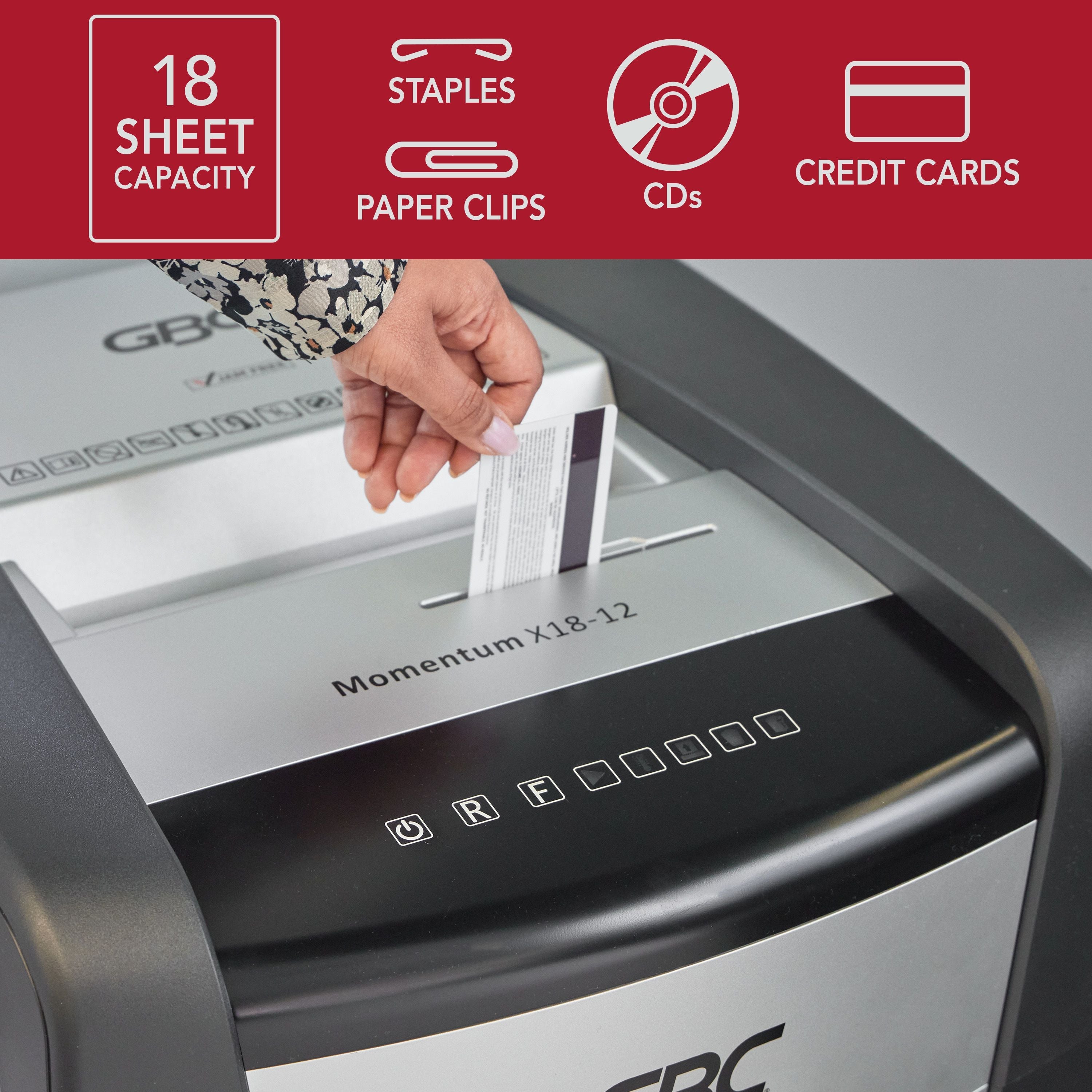 GBC X18-12 Momentum Shredder - Micro Cut