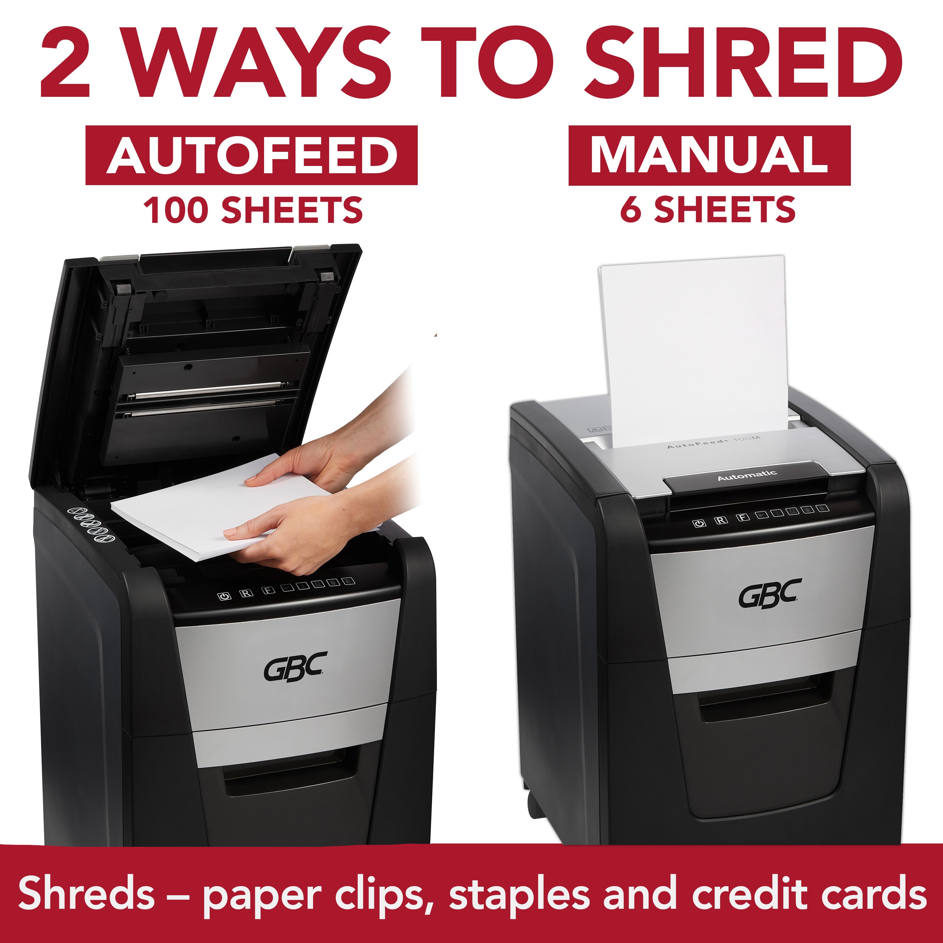 GBC 100M Personal Autofeed+ Micro Cut Shredder