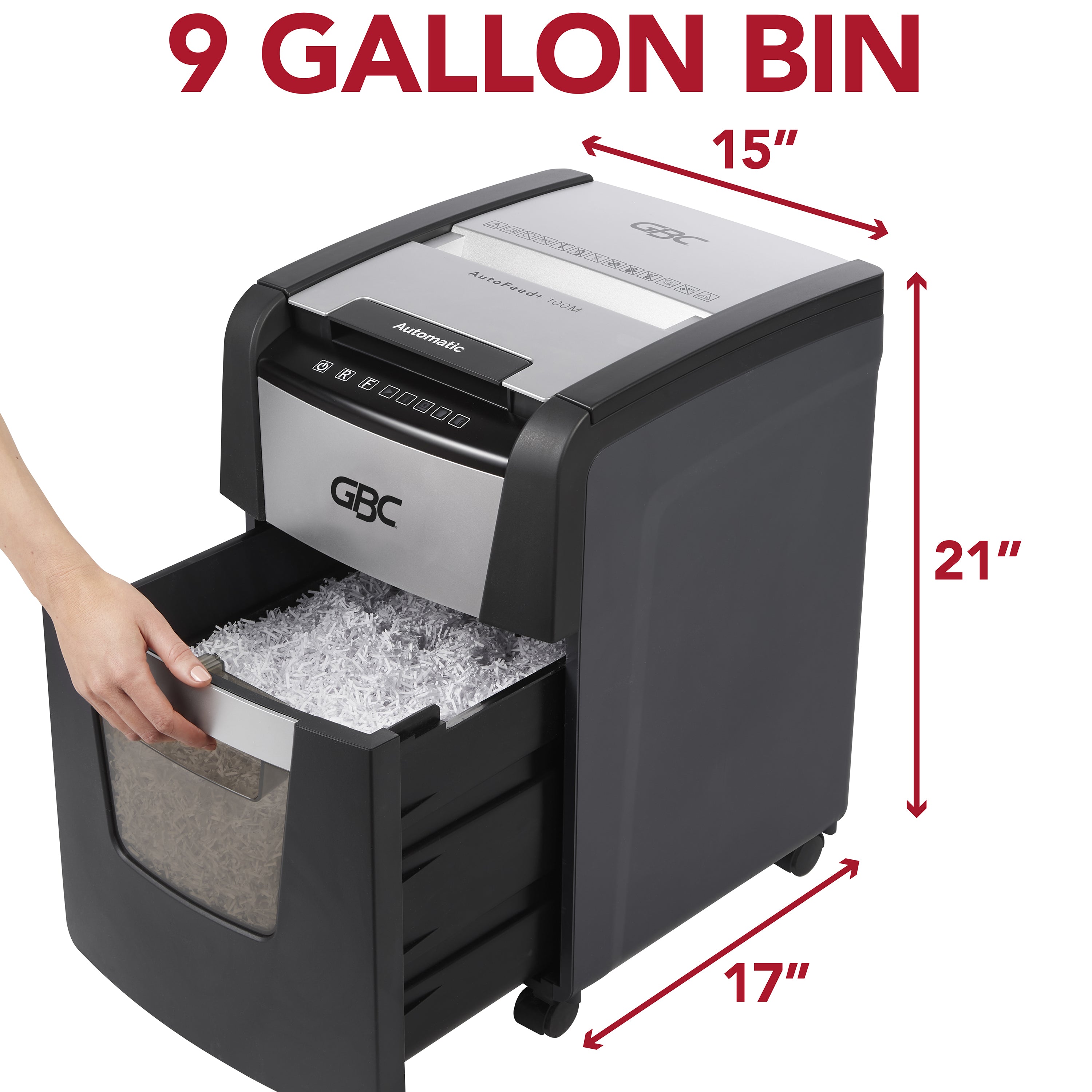 GBC 100M Personal Autofeed+ Micro Cut Shredder