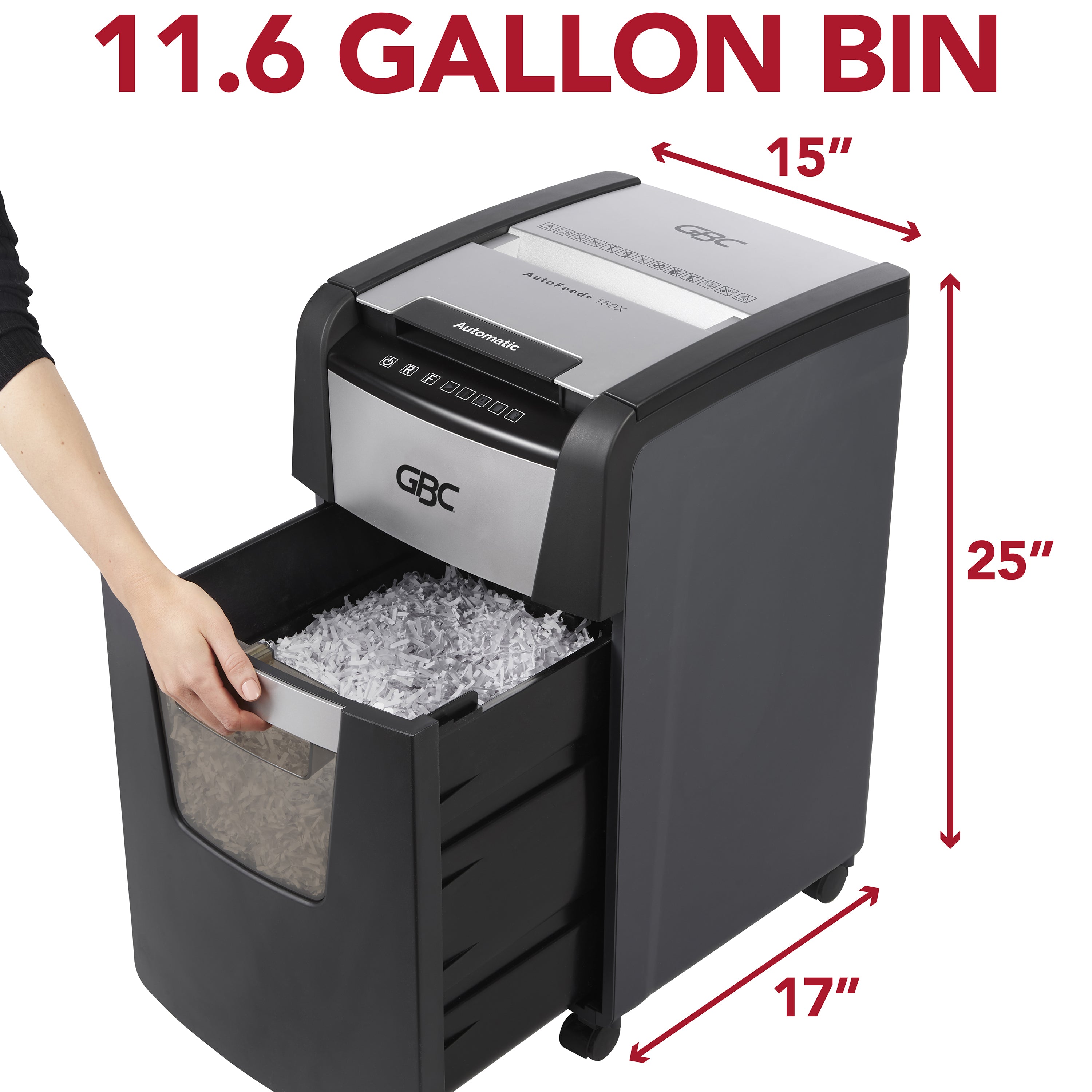 GBC 150X Personal Autofeed+ Micro Cut Shredder
