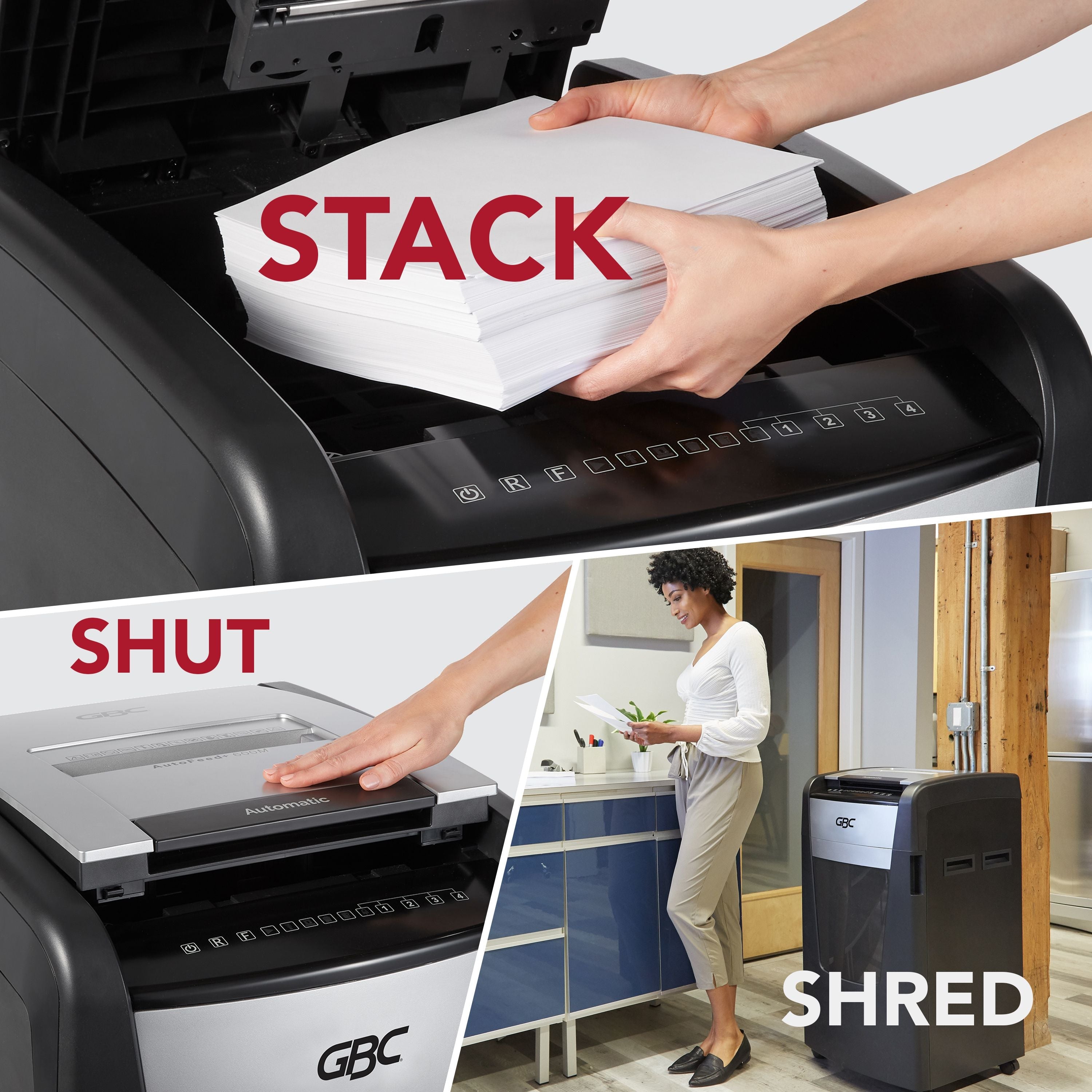 GBC 600M Office Autofeed+ Micro Cut Shredder
