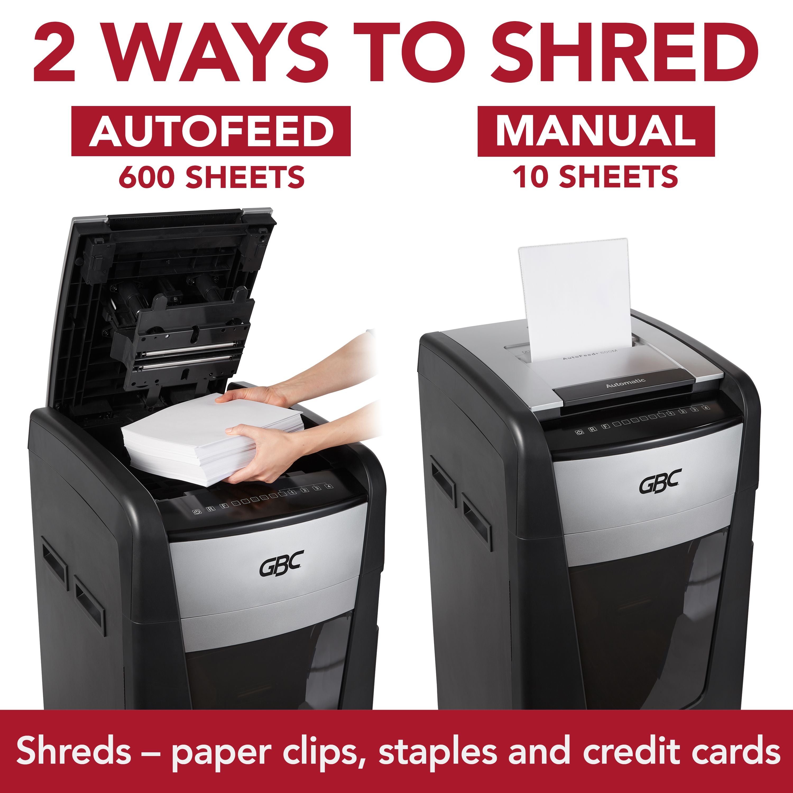 GBC 600M Office Autofeed+ Micro Cut Shredder