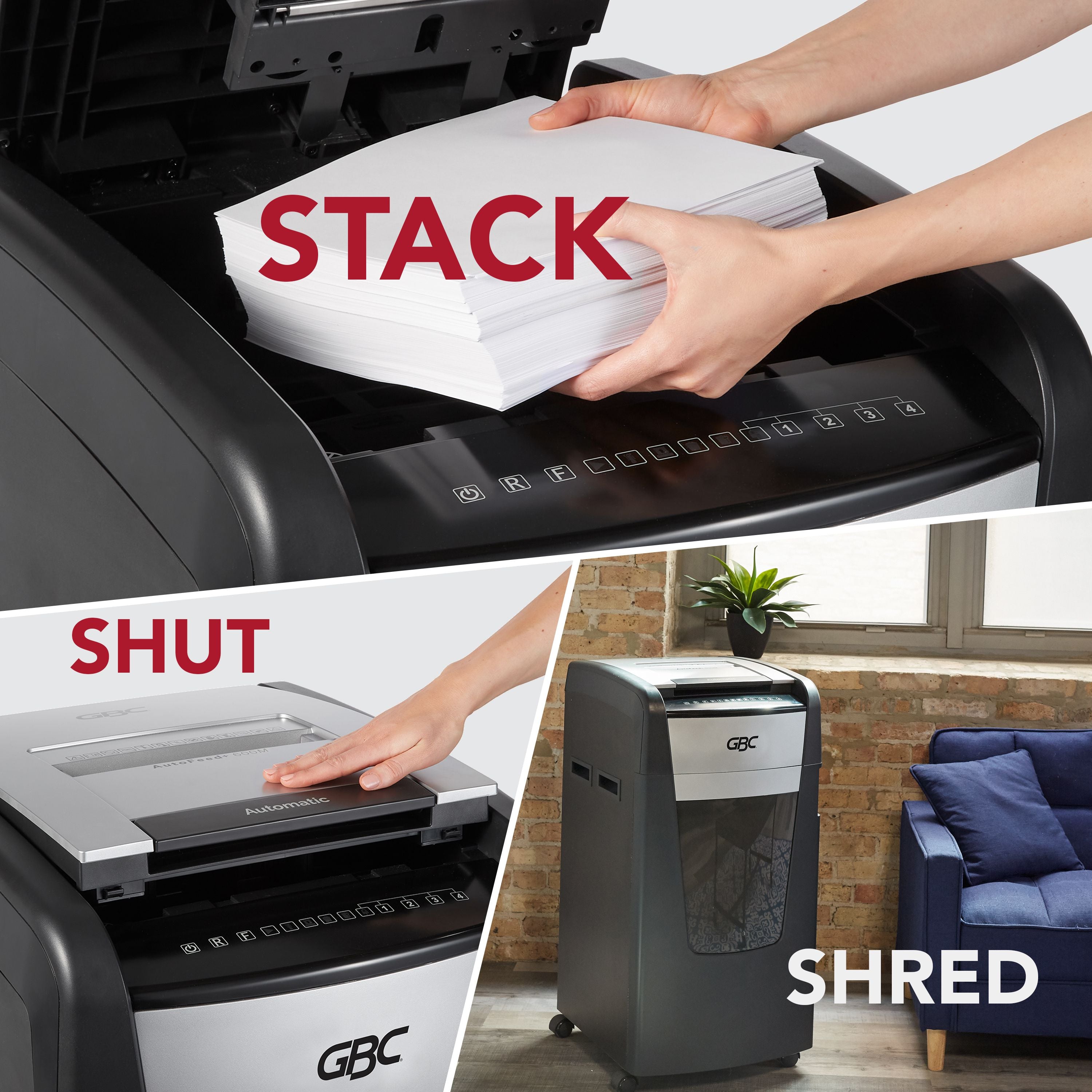 GBC 600X Office Autofeed+ Micro Cut Shredder