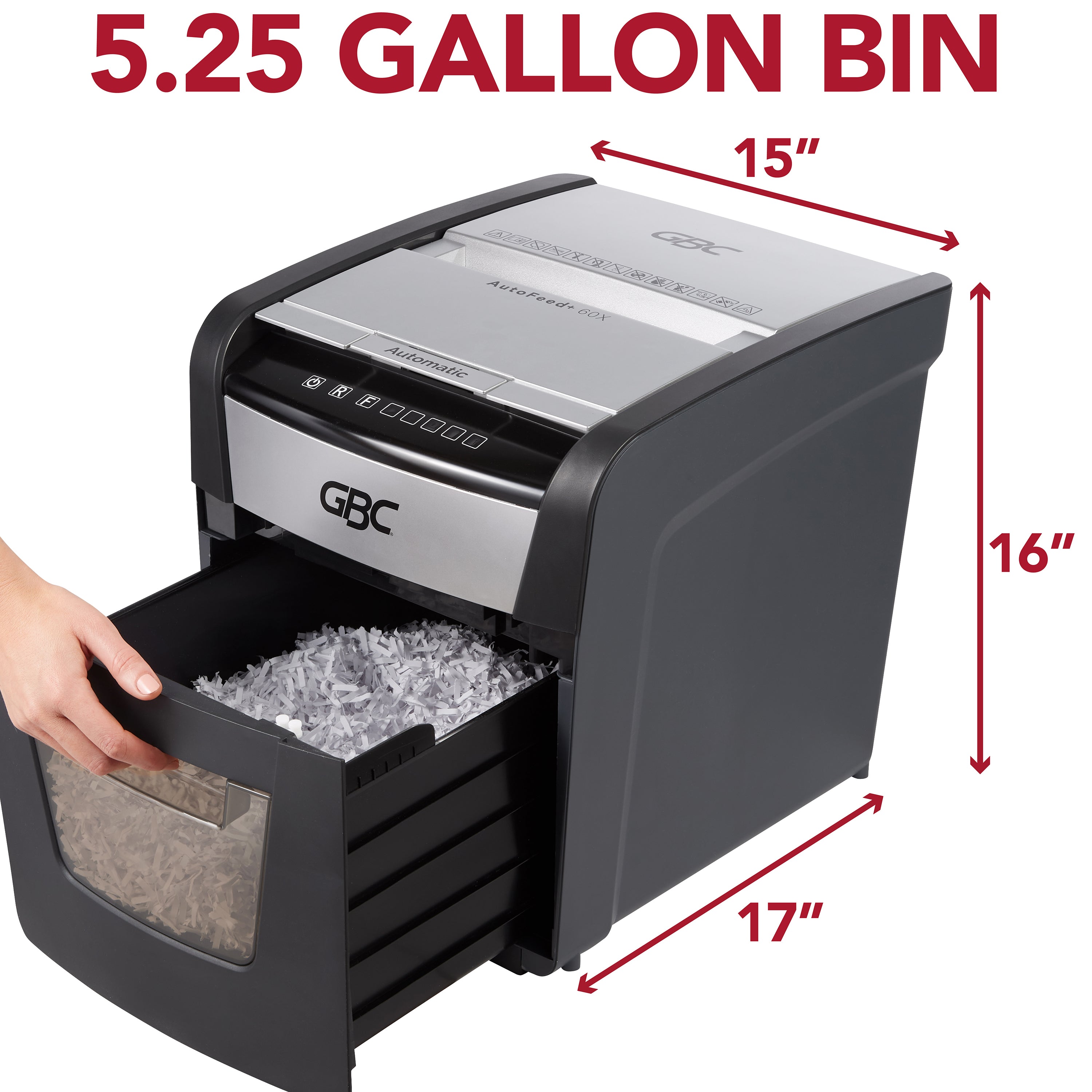 GBC 60X Personal Autofeed+ Micro Cut Shredder