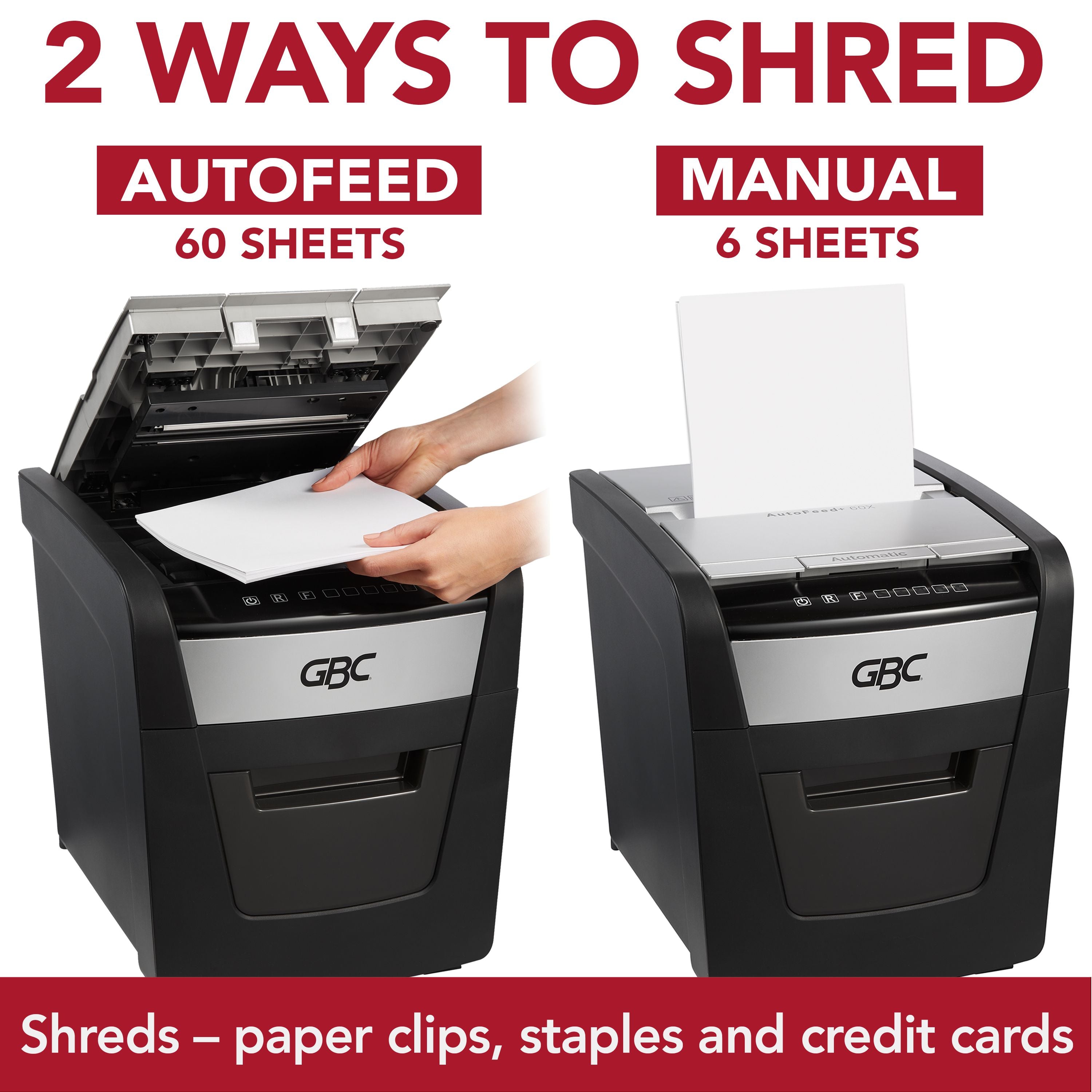GBC 60X Personal Autofeed+ Micro Cut Shredder