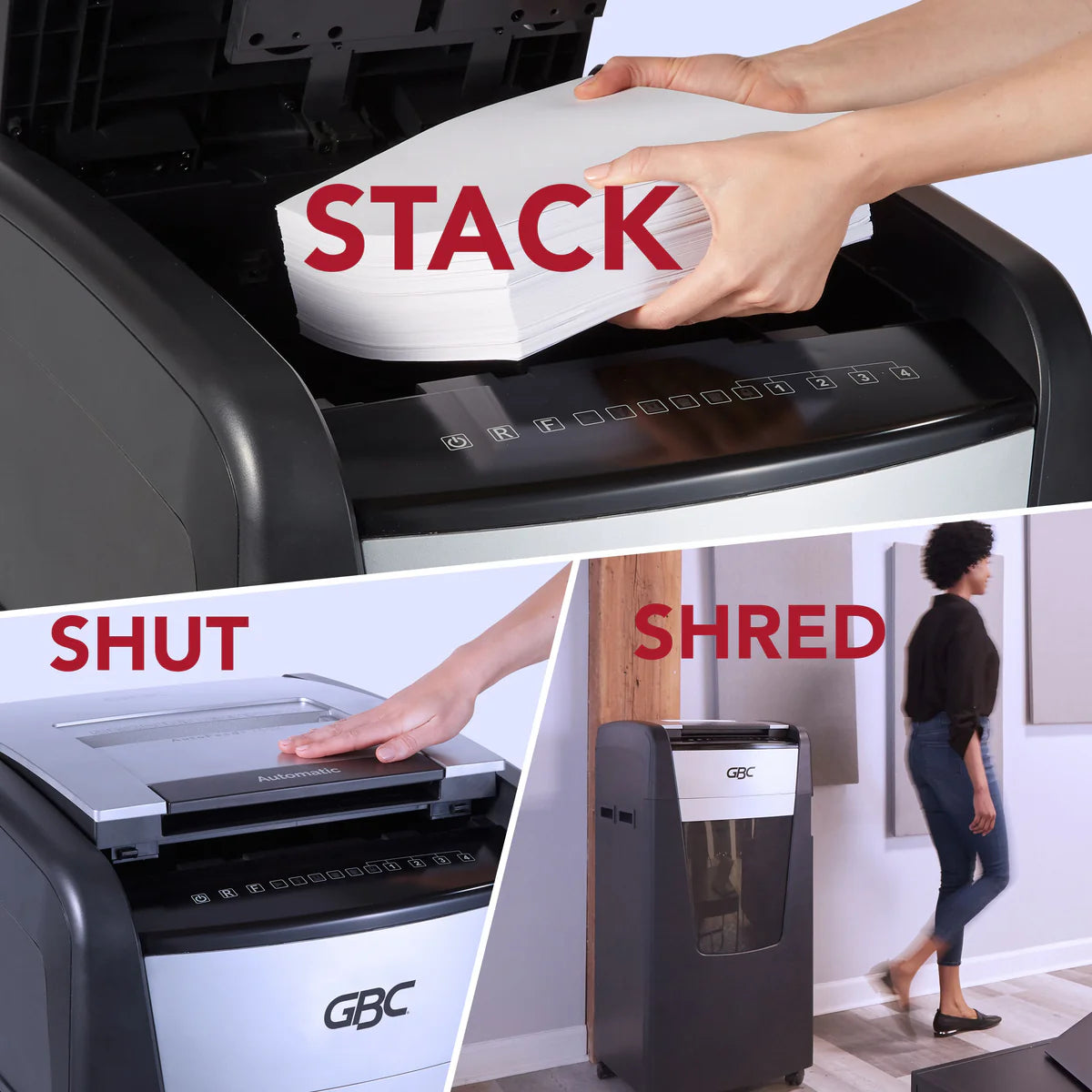 GBC 750M Commercial Autofeed+ Micro Cut Shredder